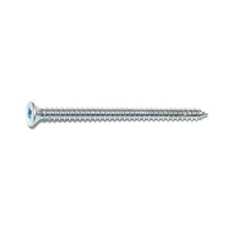 Midwest Fastener Sheet Metal Screw, #8 x 2-1/2 in, Zinc Plated Steel Flat Head Square Drive, 100 PK 08615